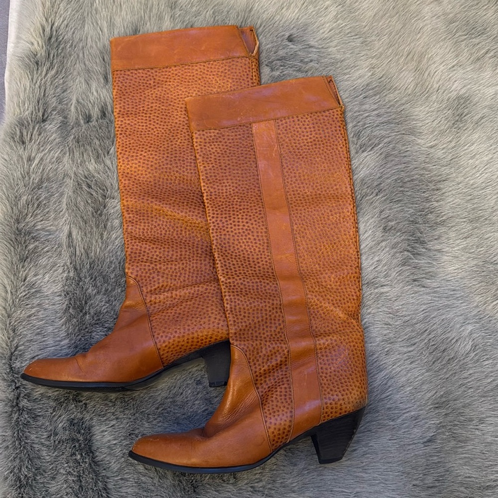 Vintage Ostrich Leather Boots